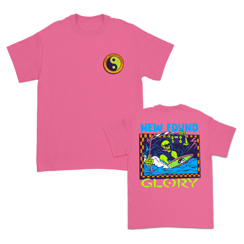 New Found Glory - Surf Reaper Tee (Safety Pink)