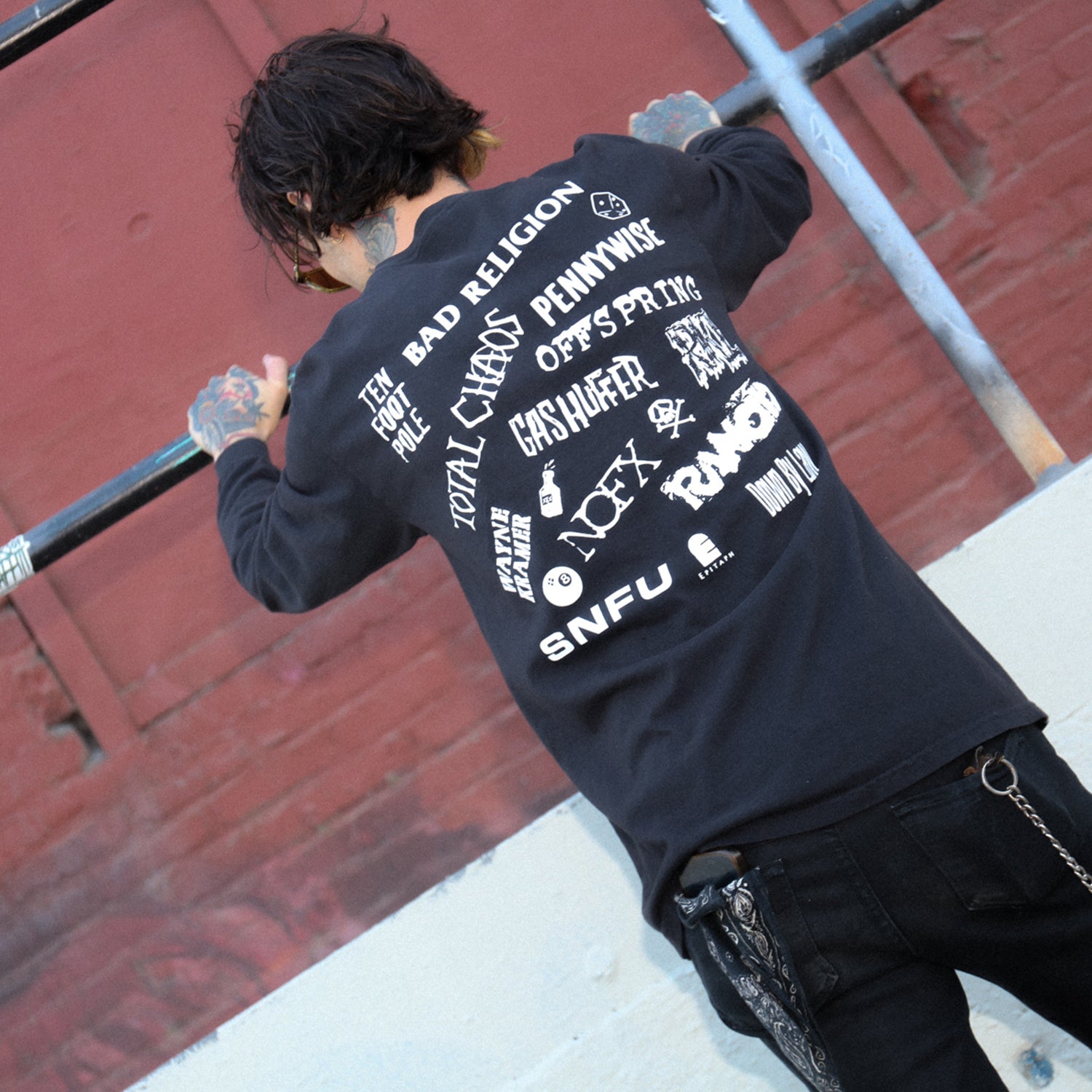 Punk O Rama - Punk O Rama Vol. 1 Band List Longsleeve (Black)