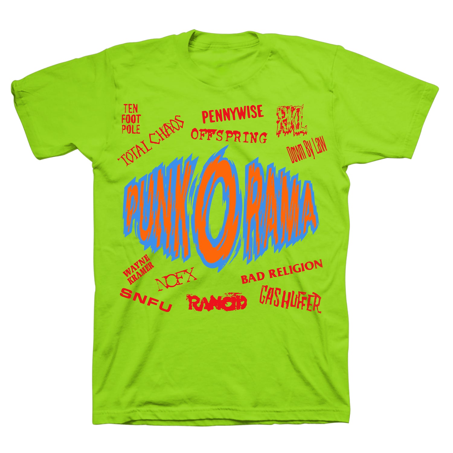 Punk O Rama - Punk O Rama Album Cover Tee (Lime Green)