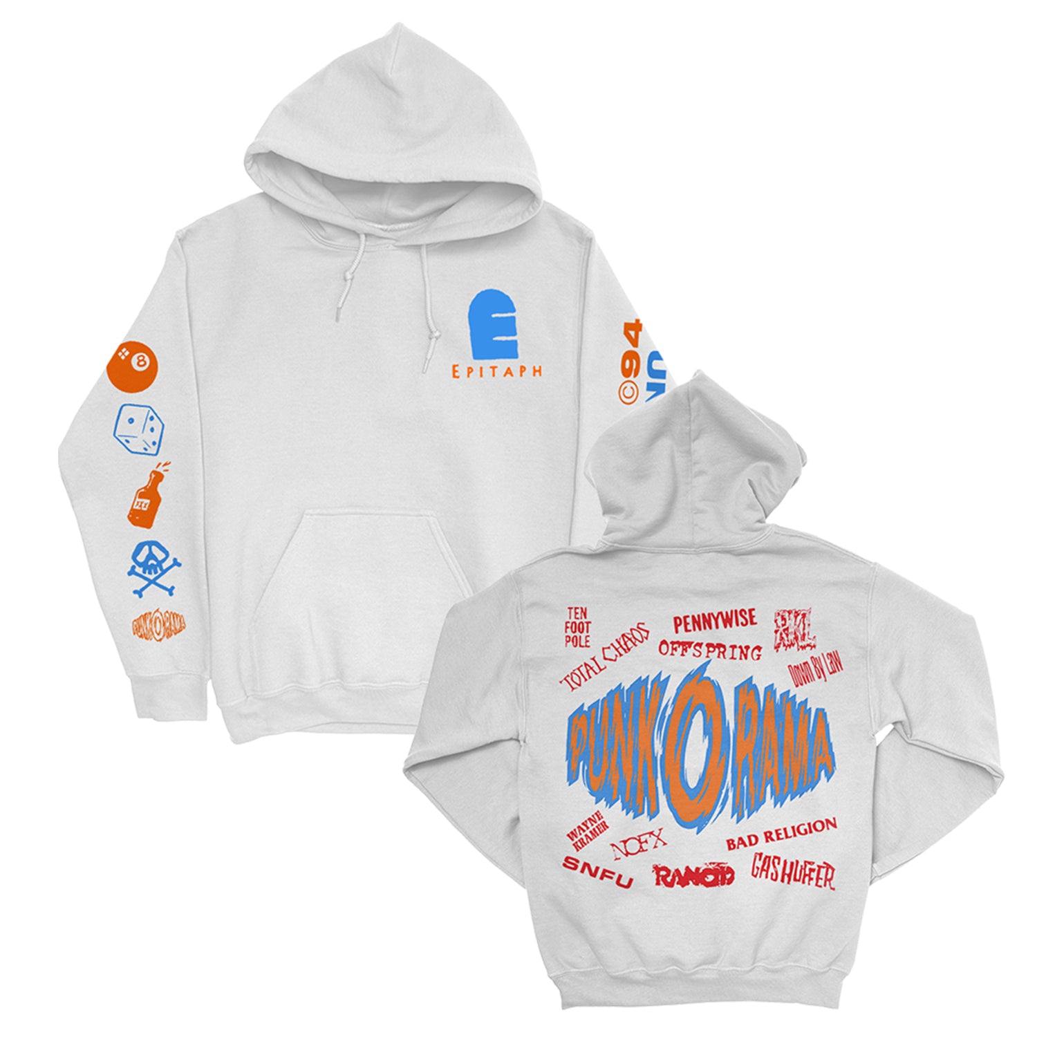 Punk O Rama - Punk O Rama Logo Pullover Hood (White)