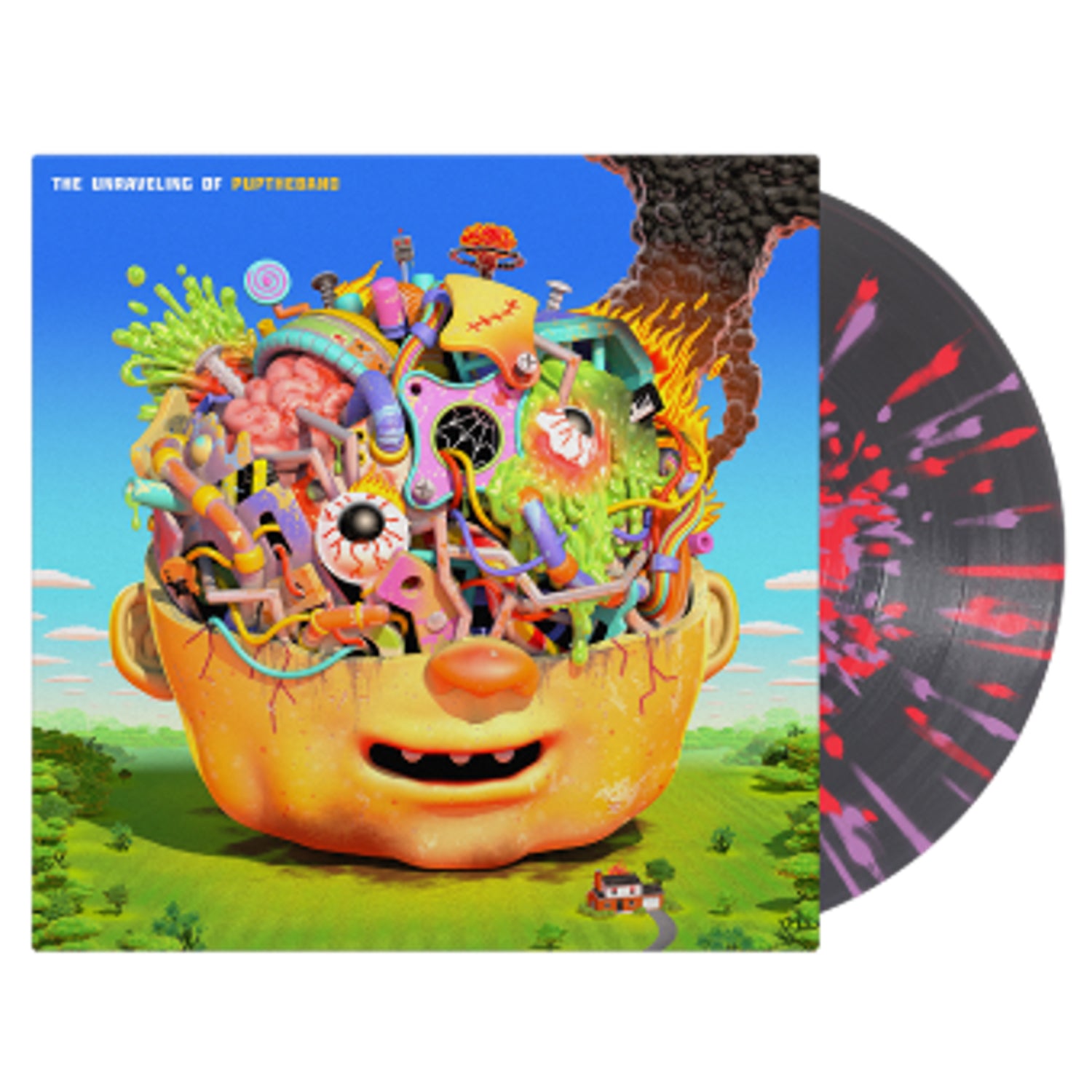 PUP - THE UNRAVELING OF PUPTHEBAND LP (Black with Coral & Violet Splatter)
