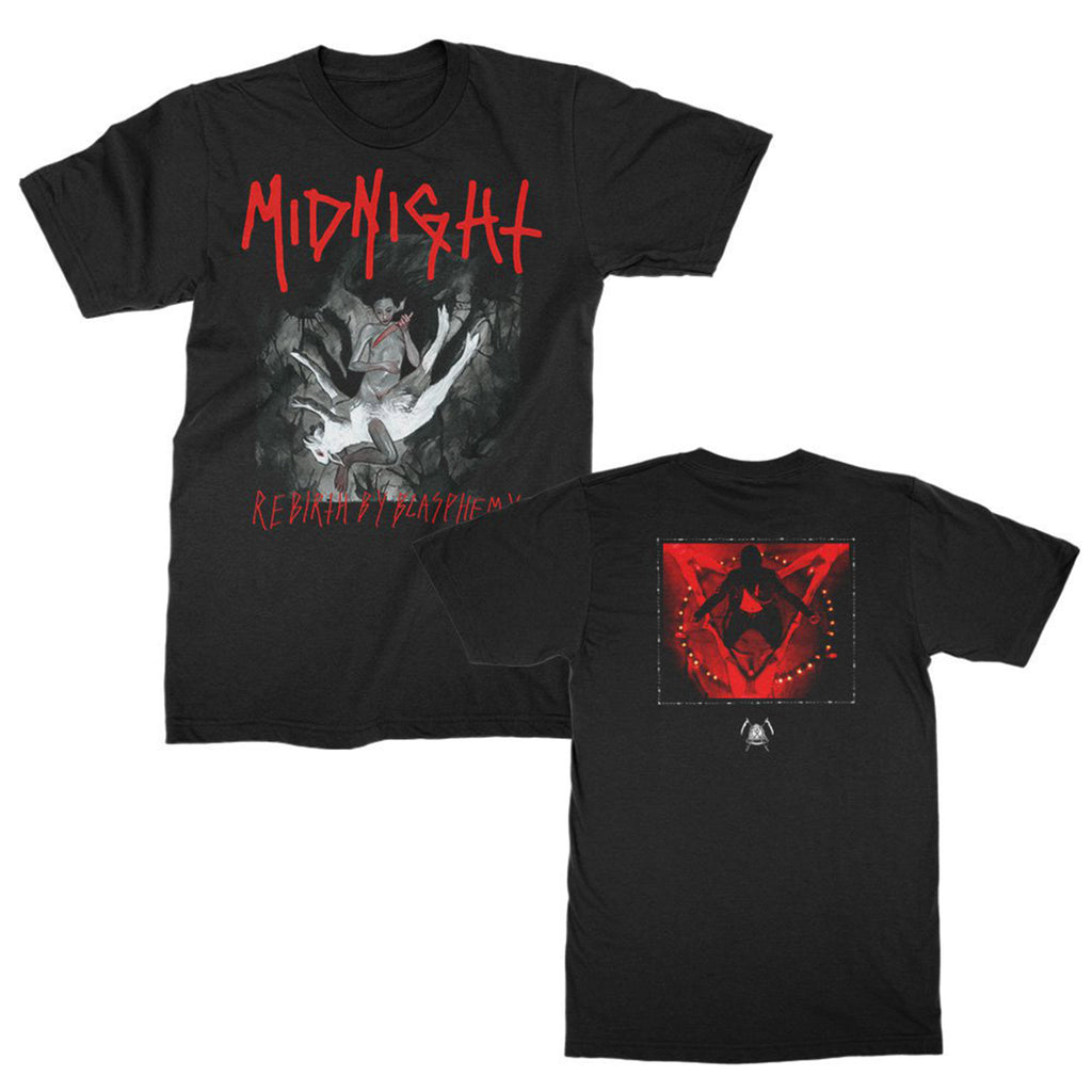 Midnight - Rebirth By Blasphemy T-Shirt (Black)