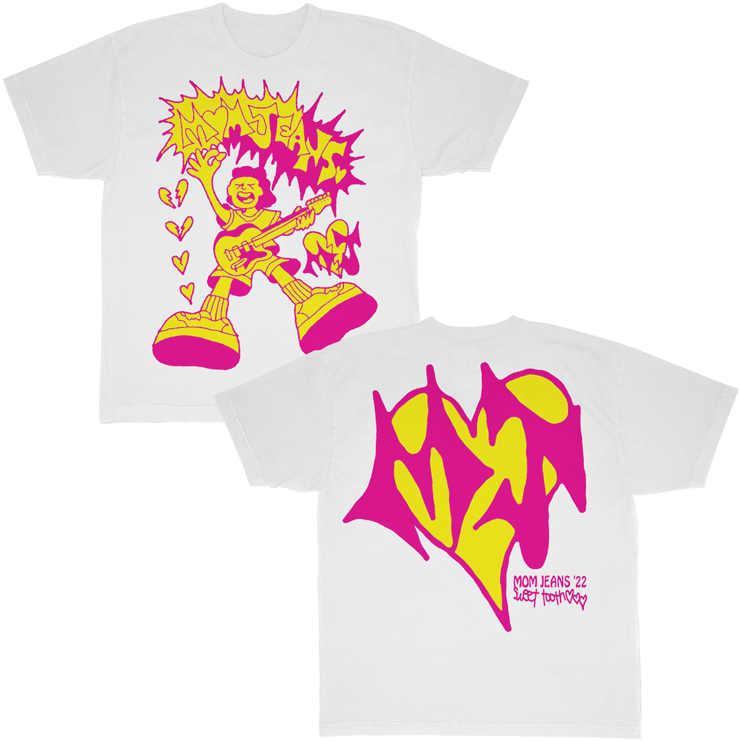 Mom Jeans - Rock T-Shirt (White)