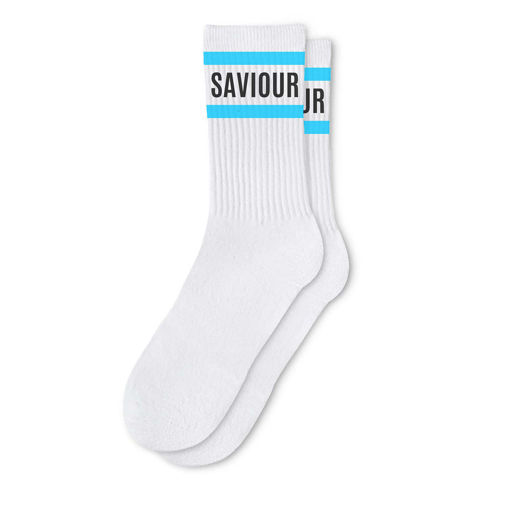 Saviour - Logo Socks (White)