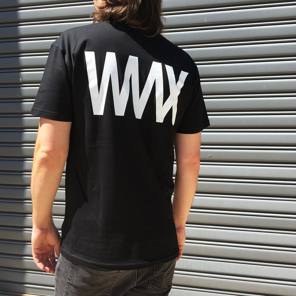 WAAX - White on Black Logo Tee