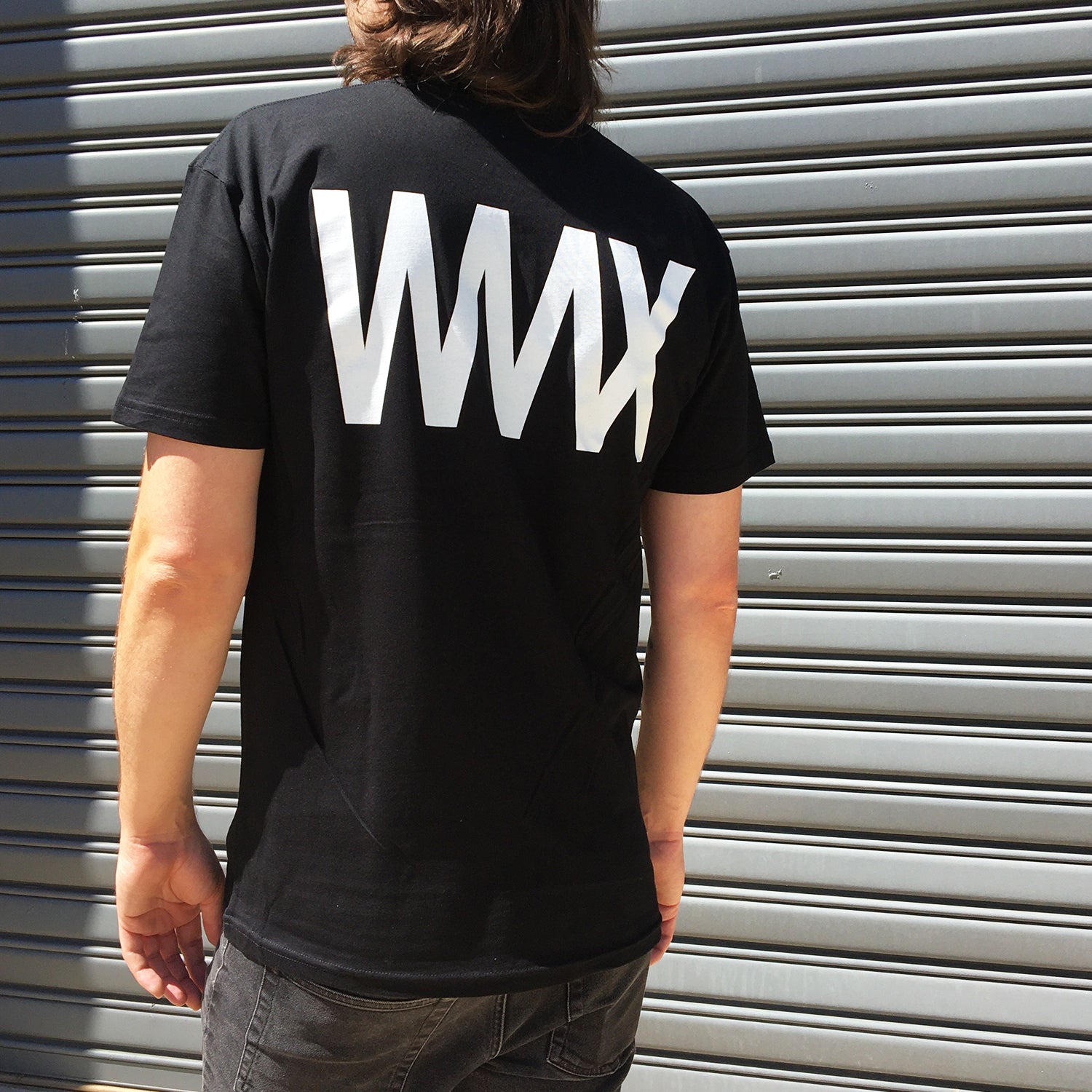 WAAX - White on Black Logo Tee
