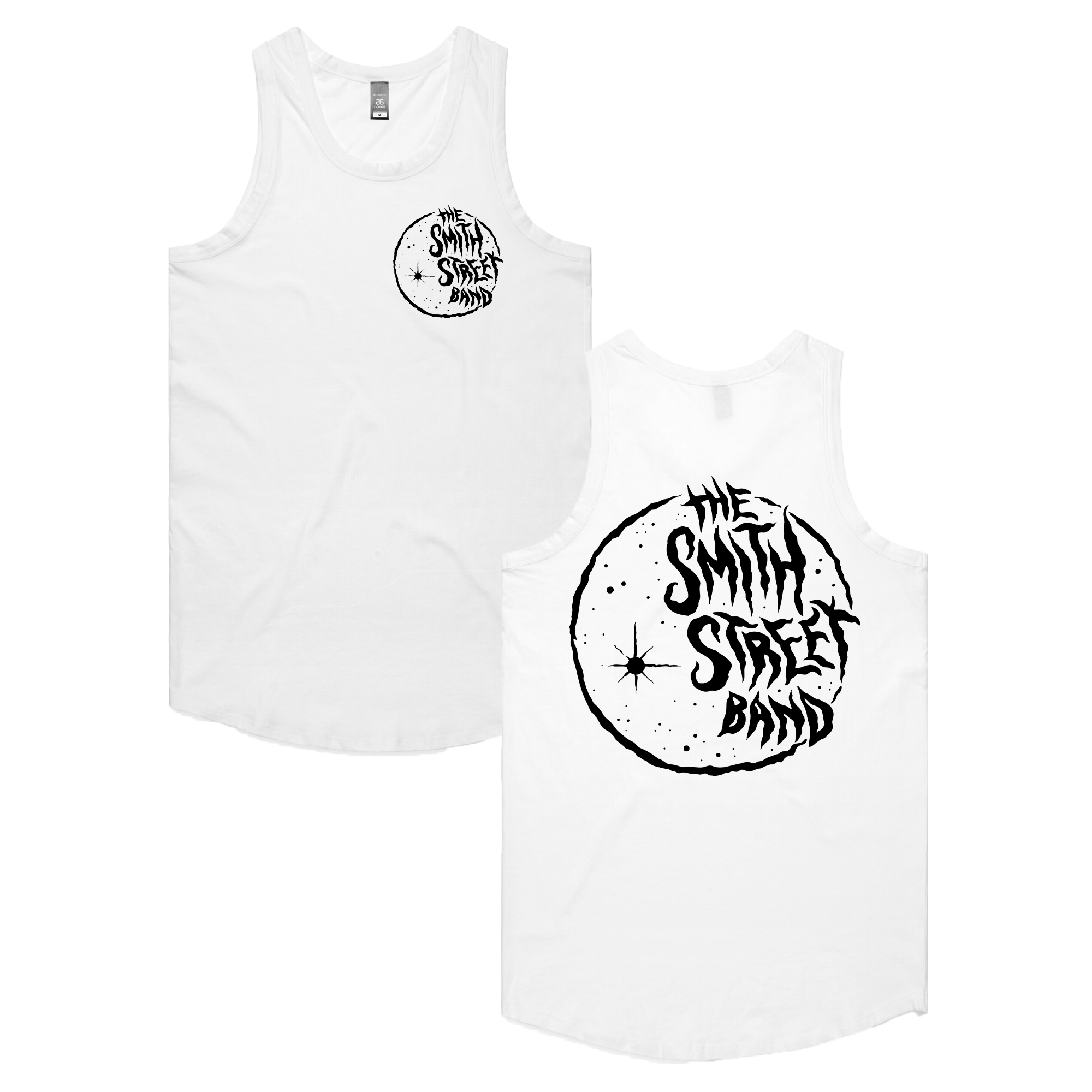 The Smith Street Band - White Moon Tank (Black Print)